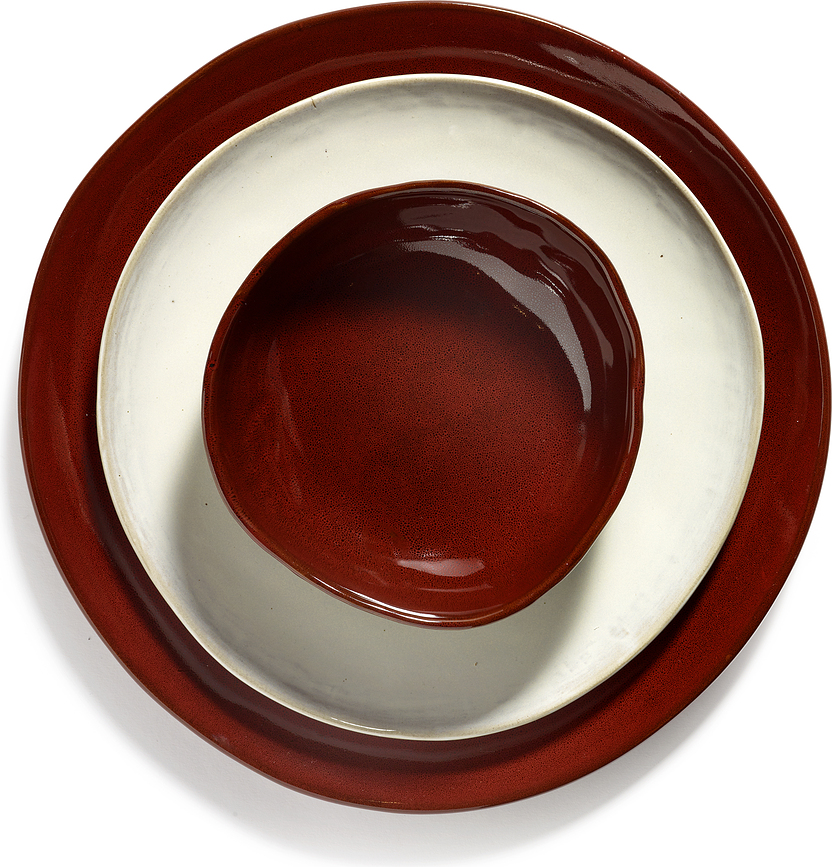 La Mère Assiette Plate, 25 cm, blanc et noir