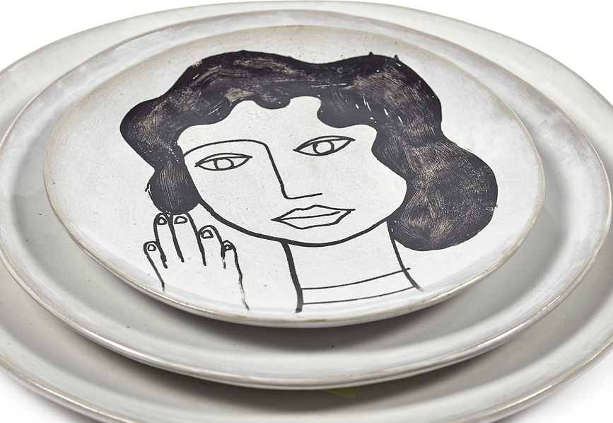 La Mère Assiettes à petit-déjeuner 20 cm, rouges, lot de 2