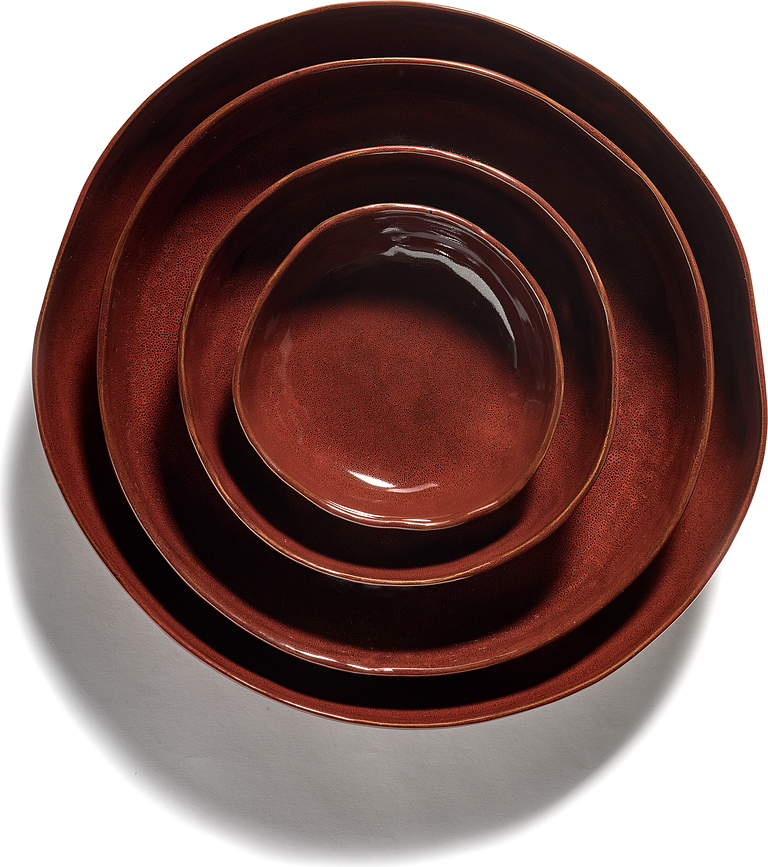 La Mère Bols 16,5 cm, rouges, lot de 2