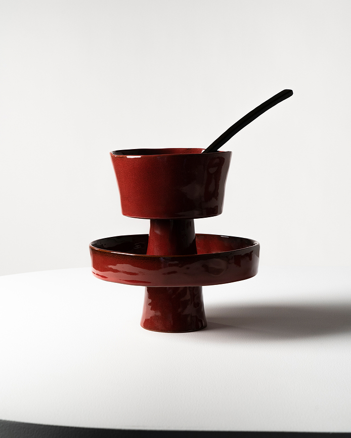 La Mère Dekorativna skleda, 18 cm, rdeča