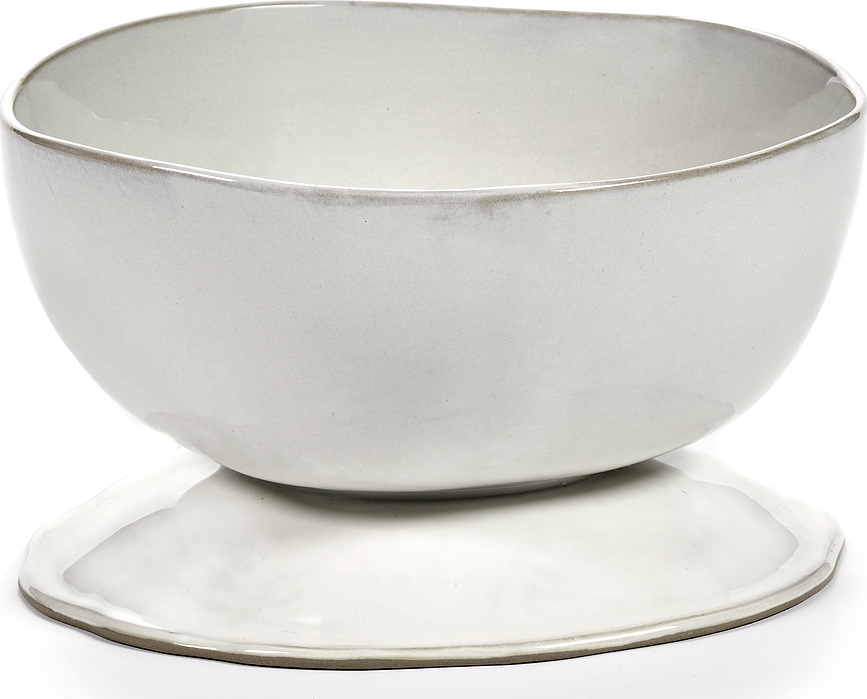 La Mère Μπολ με πόδι, 13 εκ., σπασμένο λευκό