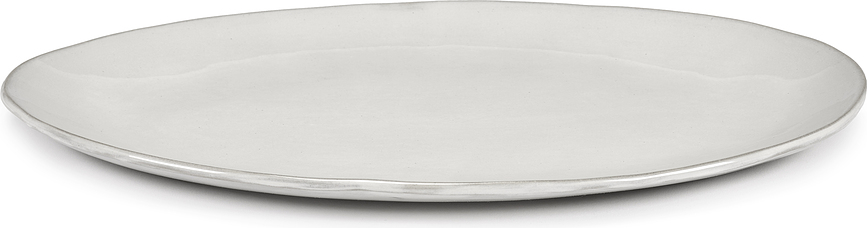 La Mère Plateaux de service ovales 37,5 cm, blanc cassé, lot de 2