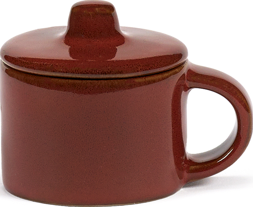 La Mère Ristrettokoppar med lock 60 ml, röda, 2 st