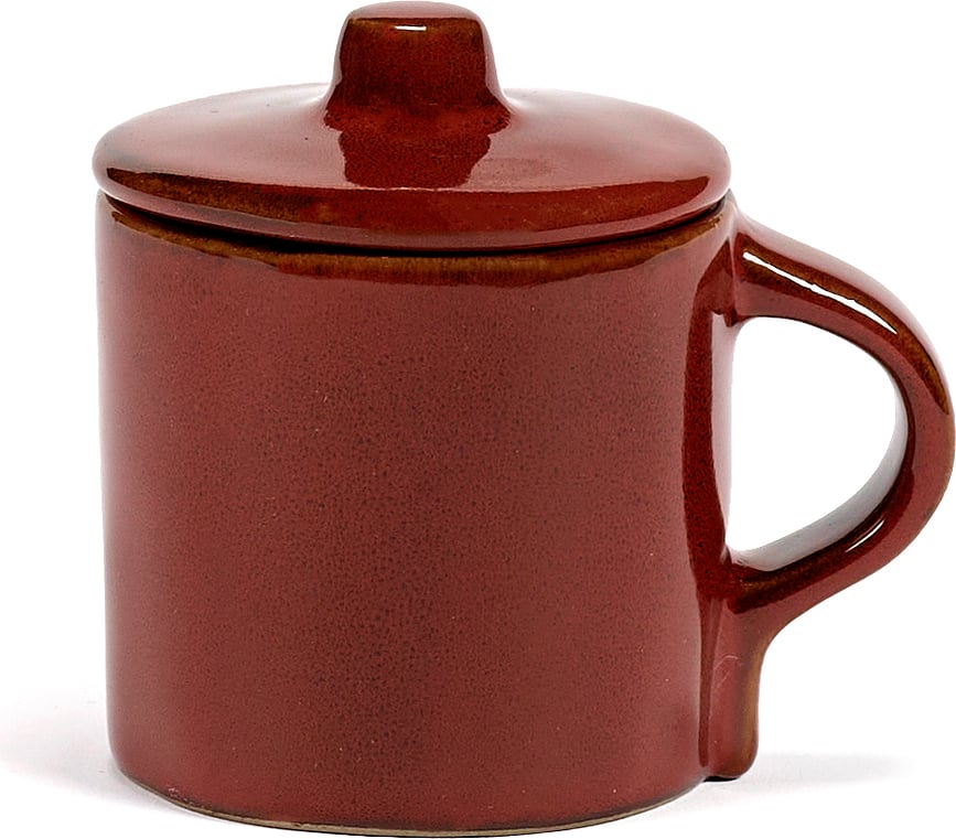 La Mère Šalica za espresso s poklopcem 110 ml crvena