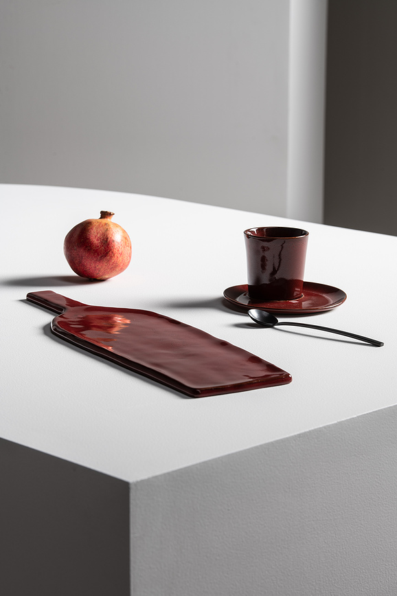 La Mère Serveringsbrädor 46 cm, röda, stengods, 2 st