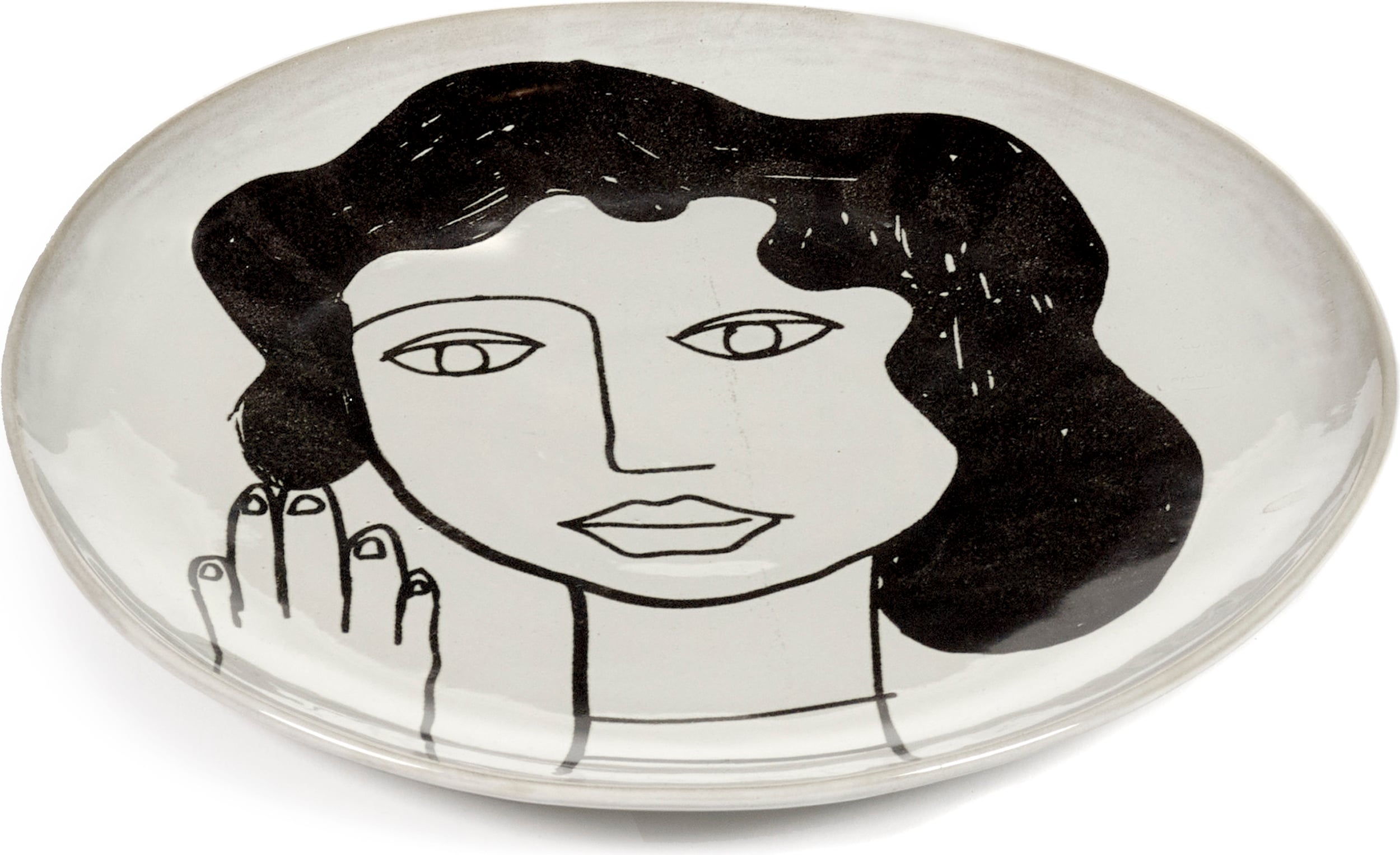 La Mère Speiseteller 25 cm, weiß-schwarz, 2 St.