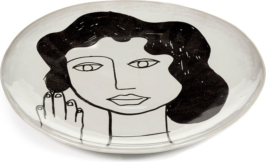 La Mère Tanjuri za jelo 25 cm bijelo-crni 2 kom.