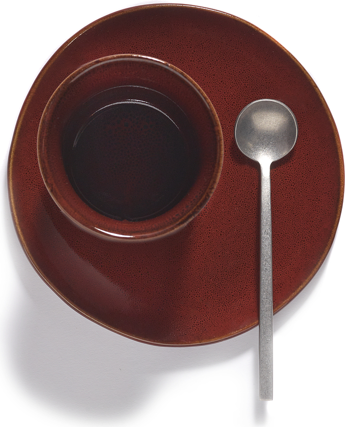 La Mère Tasses à café sans anse 130 ml, rouges, lot de 2