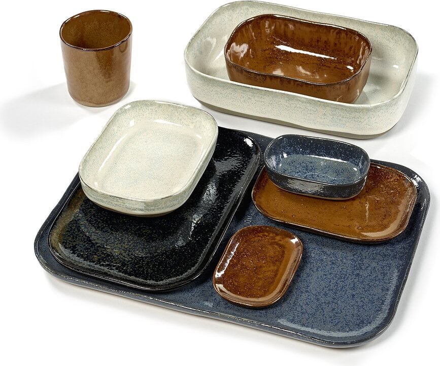 La Nouvelle Assiettes À Apéritif 10 cm, marron, Lot de 8