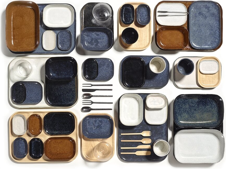 La Nouvelle Assiettes À Apéritif 10 cm, marron, Lot de 8