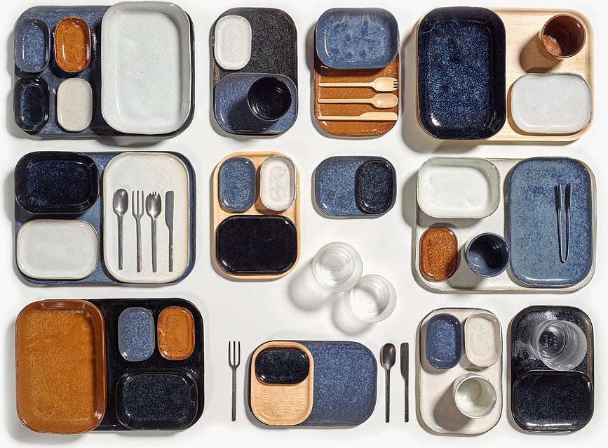 La Nouvelle Assiettes à Dessert 14,5 cm, bleues foncées, Lot de 8