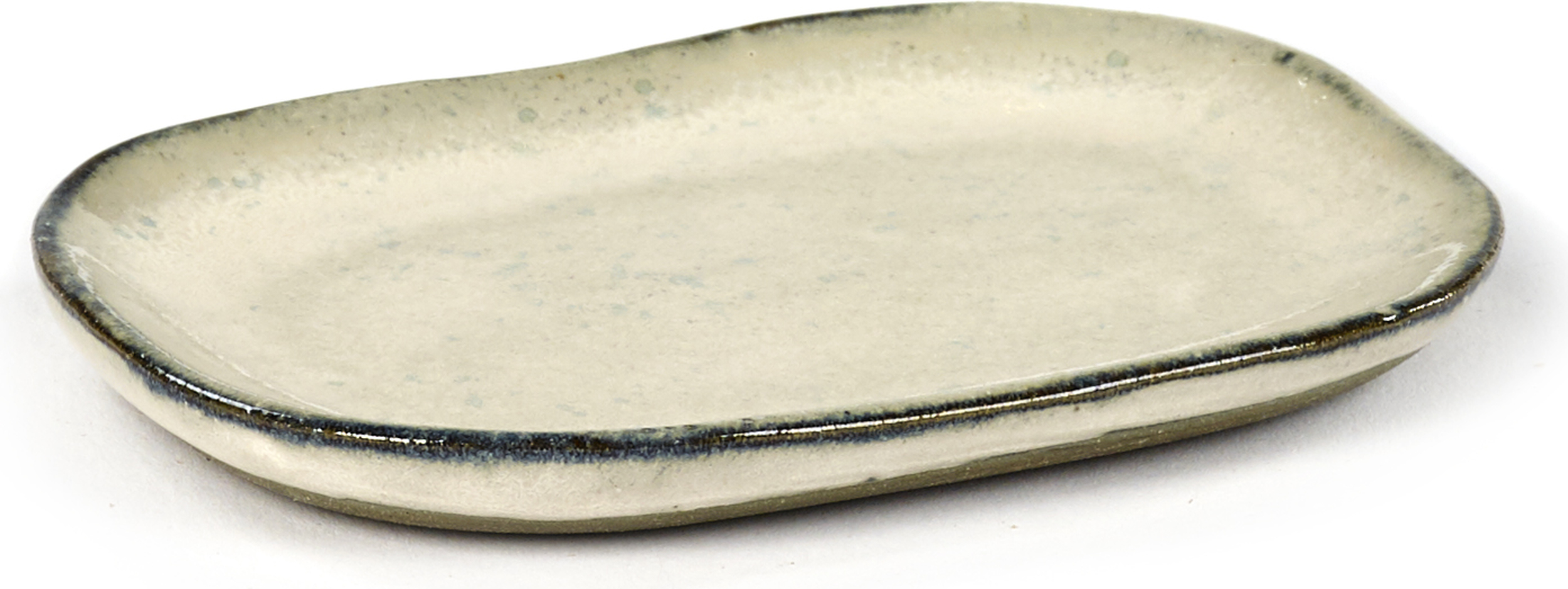 Rechteckige Servierplatten La Nouvelle Snackteller 10 Cm, Gebrochenes Weiß, 8 St.