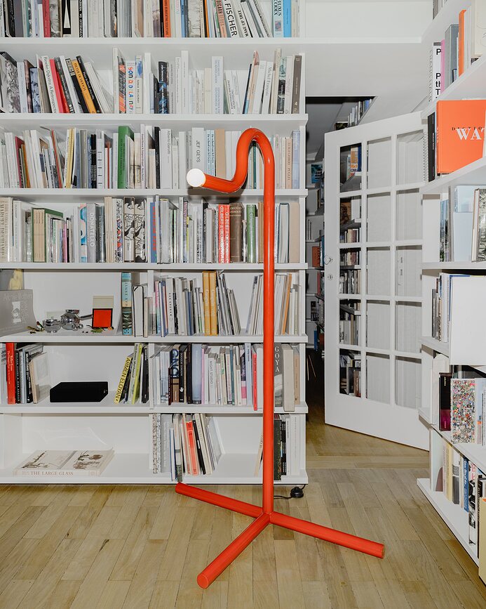 Lampadaire Metro, rouge