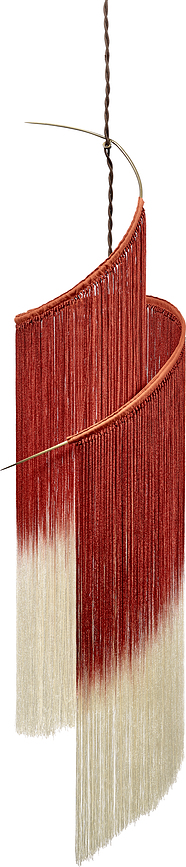 Lámpara Colgante Rey, 90 cm, negra y blanca