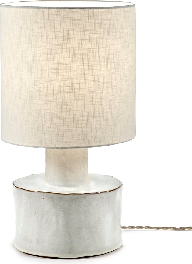 Lámpara de Mesa Catherine, 47 cm, rojo y beige