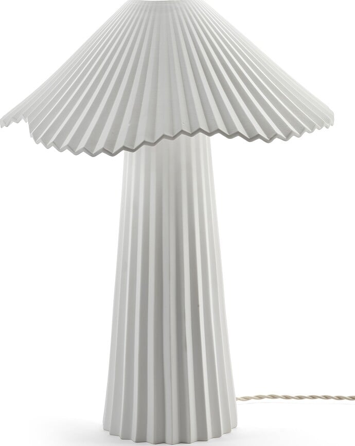 Lámpara de Mesa Uala, 48 cm, blanca