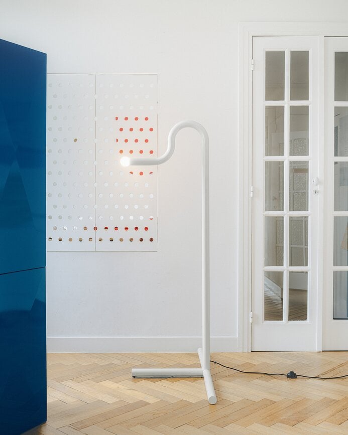 Lámpara de pie Metro, verde