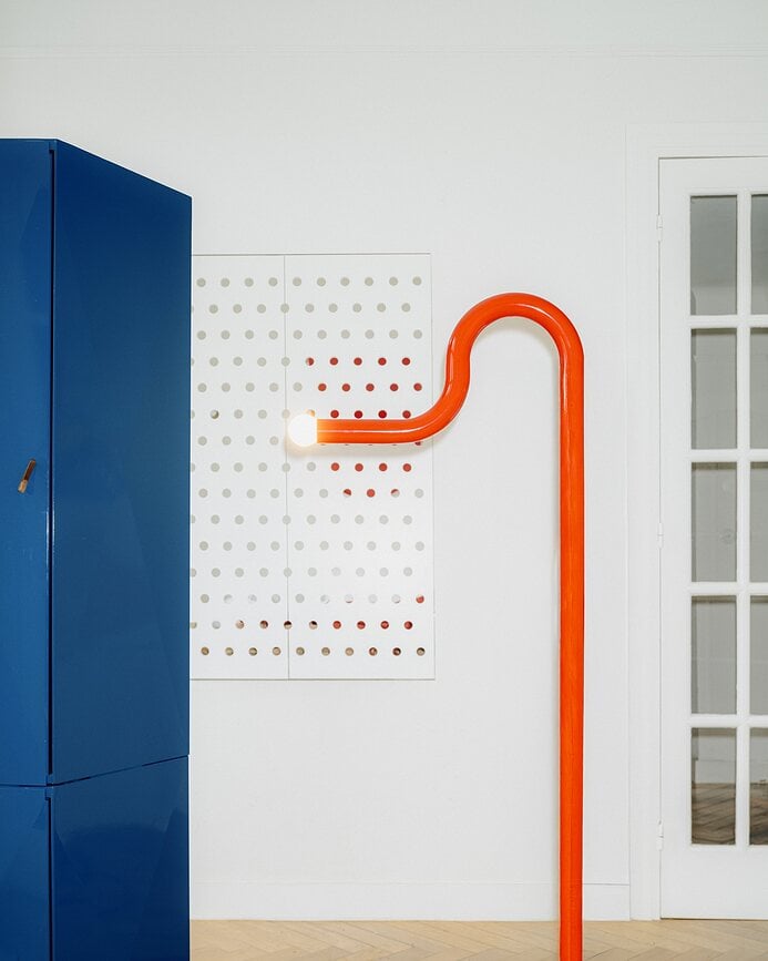 Lámpara de pie Metro, verde