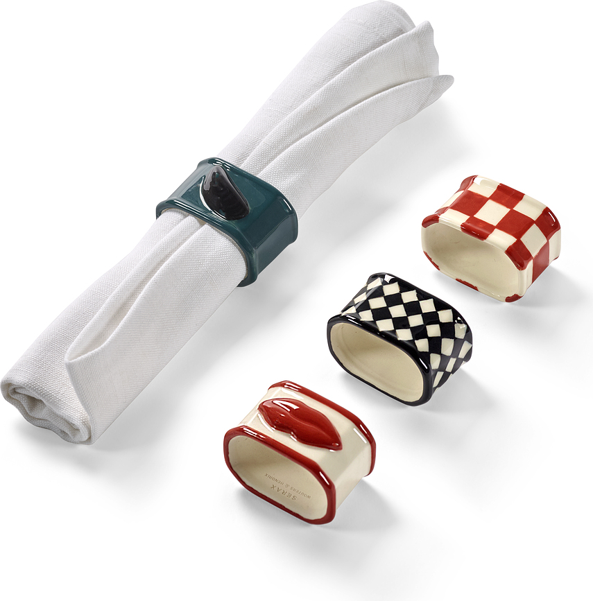 Les Objets Mouleversants Ronds de Serviette, Lot de 4