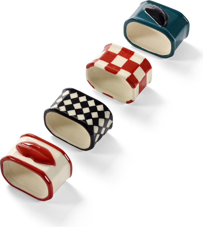 Les Objets Mouleversants Ronds de Serviette, Lot de 4