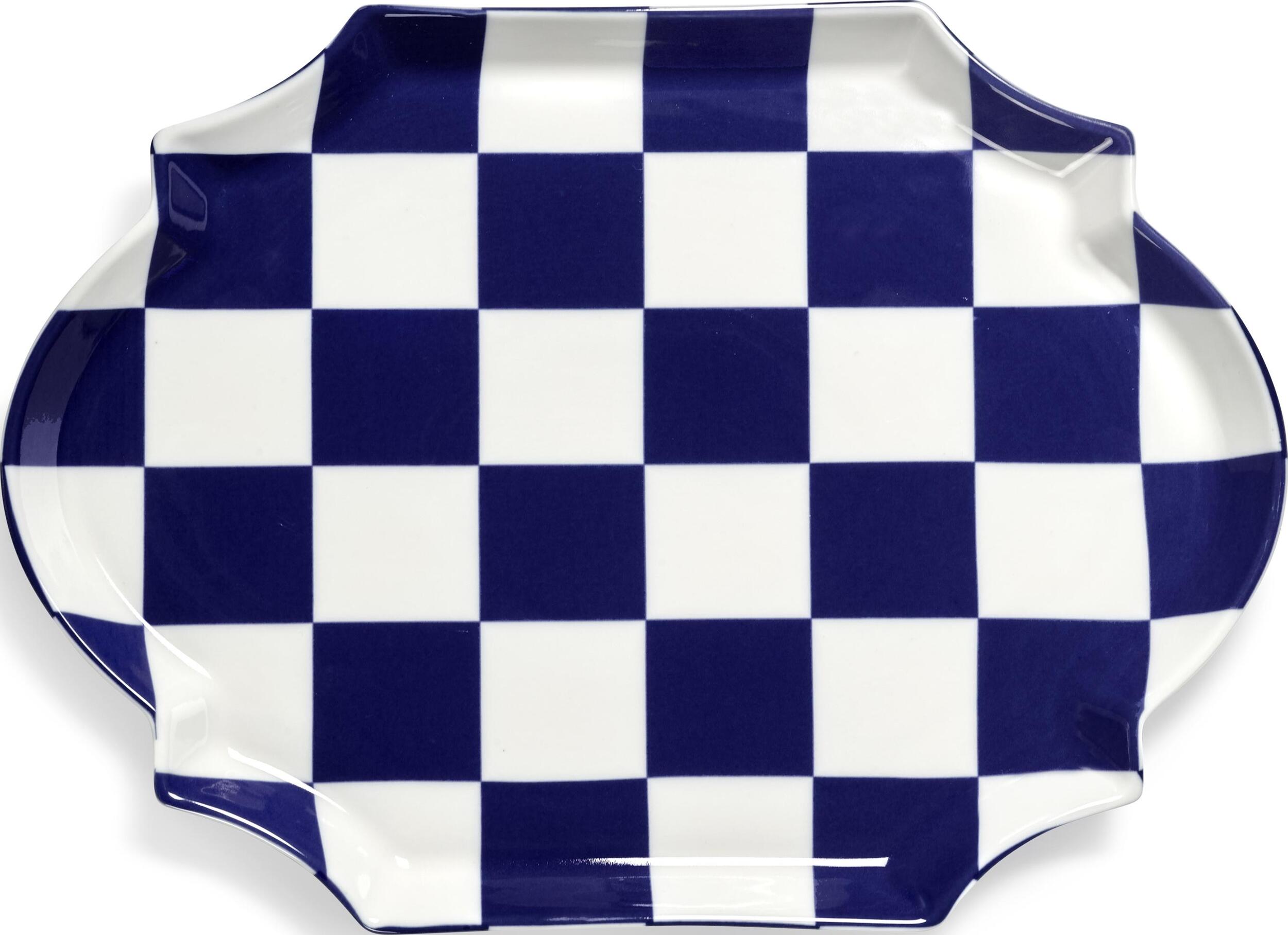 Les Objets Mouleversants Servierplatte, dunkelblau