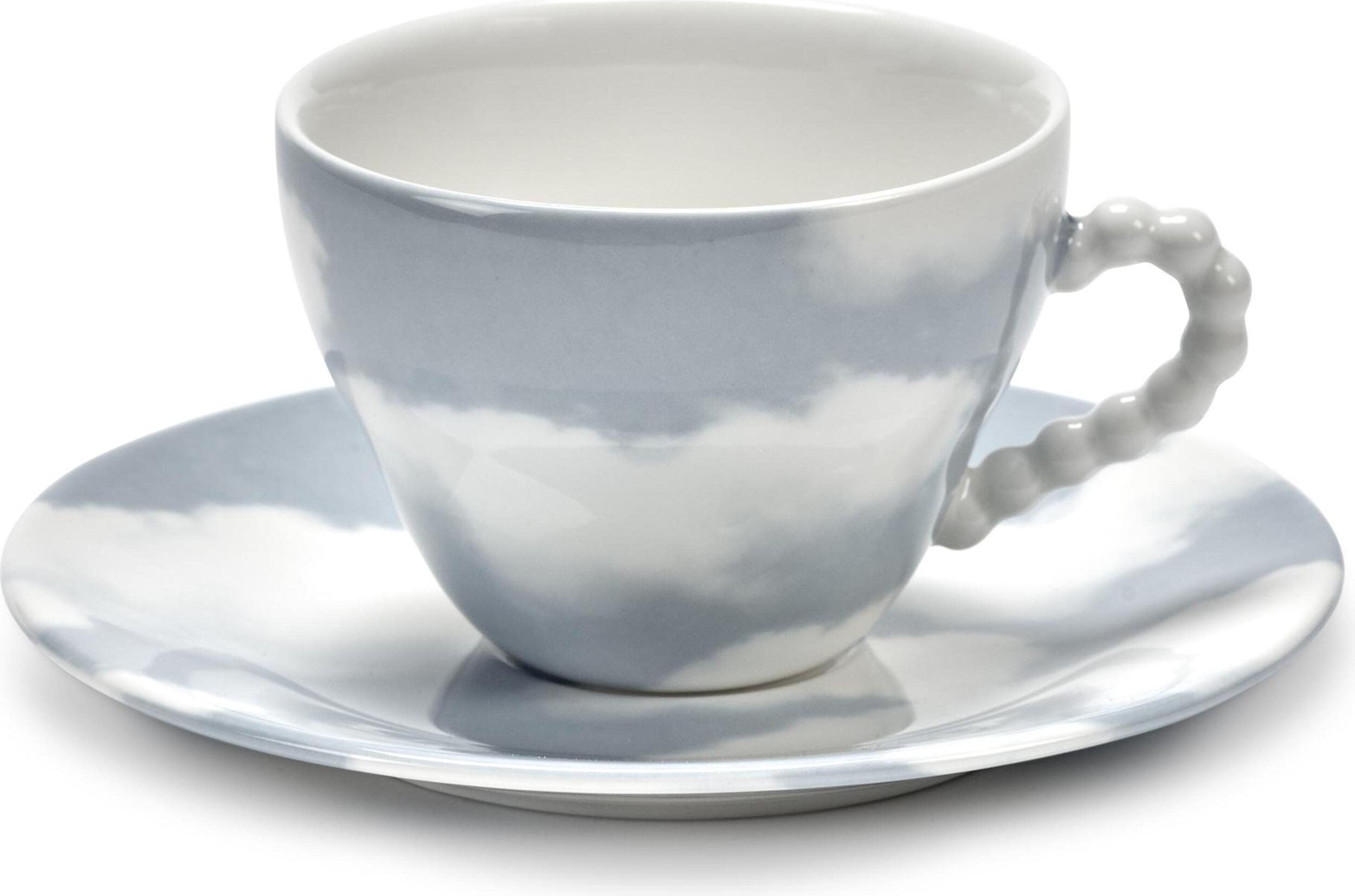 Les Objets Mouleversants Tasse mit Untertasse 200 ml, hellblau