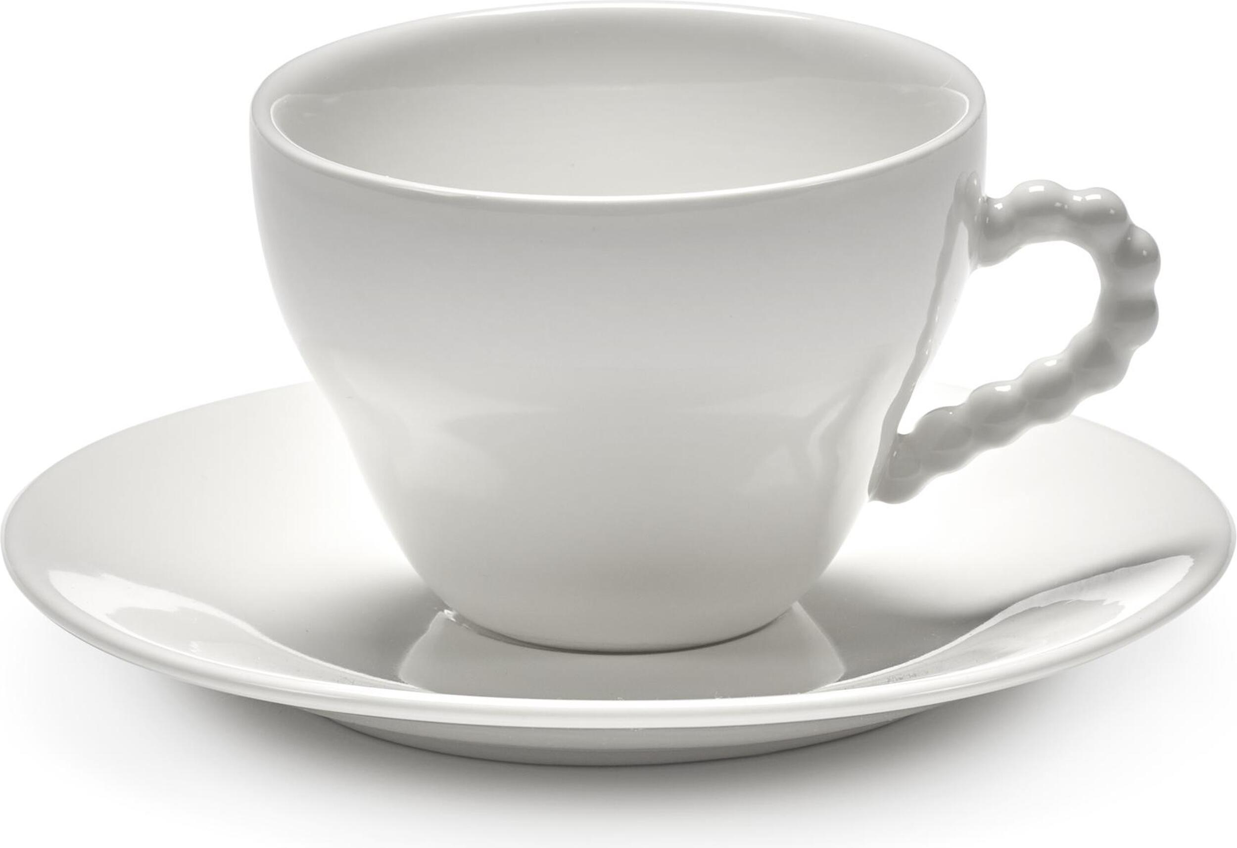 Les Objets Mouleversants Tasse mit Untertasse 200 ml, weiß