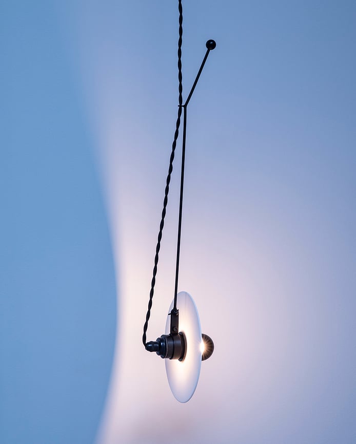 Luna Κρεμαστό Φωτιστικό, 65 cm, μαύρο-λευκό