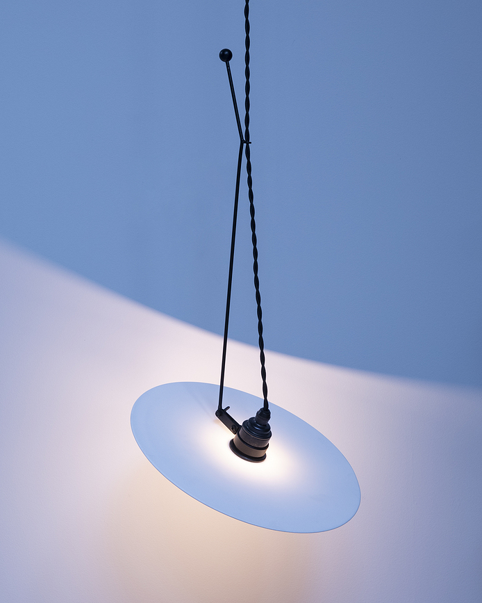 Luna Suspension 65 cm, noire et blanche