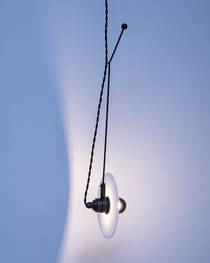 Luna Suspension 65 cm, noire et blanche