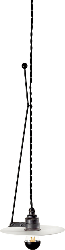 Luna Viseča svetilka, 59 cm, črno-bela