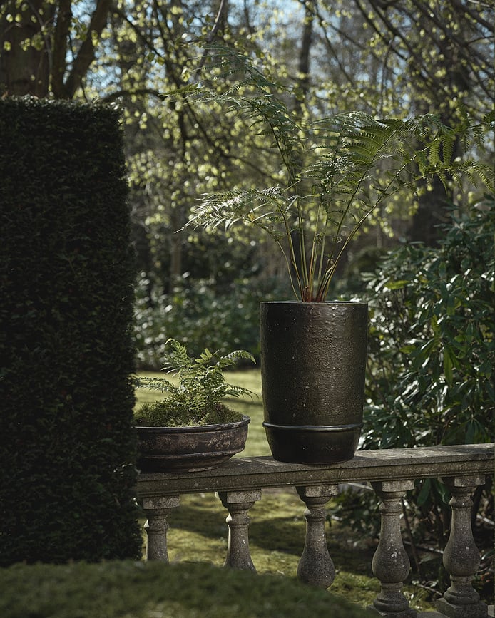 Maceta Dune, 38 cm, marrón oscuro