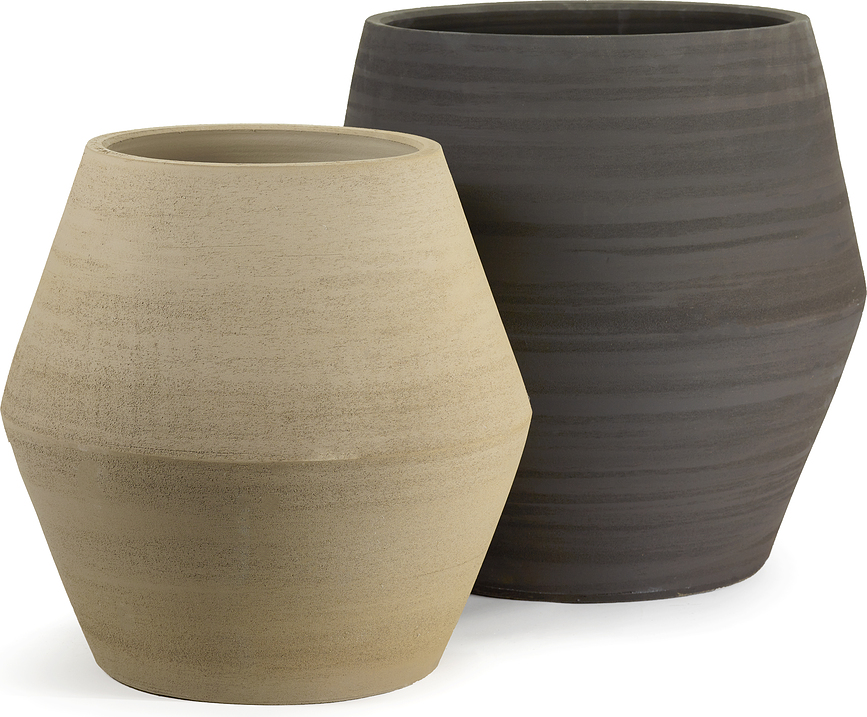 Macetero Construct, 57 cm, negro