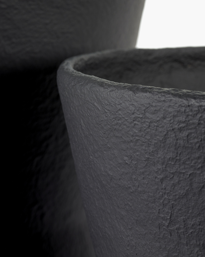 Macetero Construct, 60 cm, negro