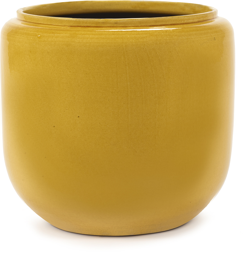 Macetero Costa, 25 cm, amarillo