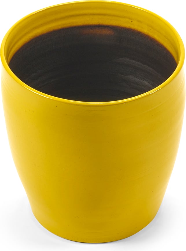 Macetero esmaltado Glazed Shades, 40 cm, amarillo