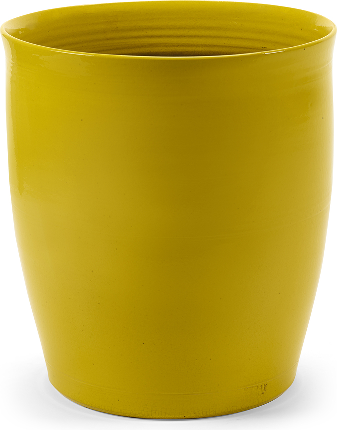 Macetero decorativo Glazed Shades, amarillo