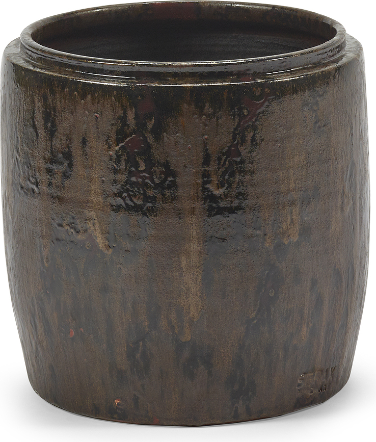 Macetero decorativo Mystique, marrón oscuro