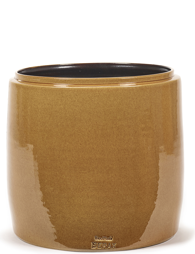 Macetero esmaltado Glazed Shades, 26 cm, color miel