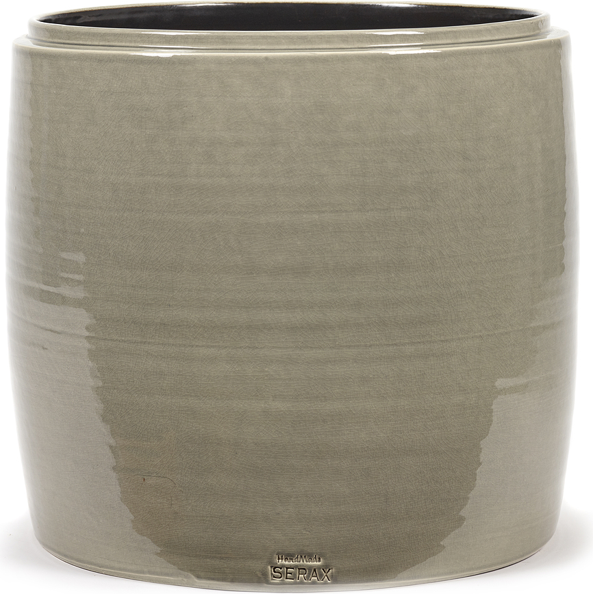 Macetero esmaltado Glazed Shades, gris