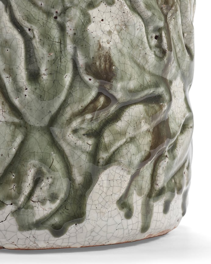 Macetero esmaltado Glazed Shades, 25,5 cm, verde