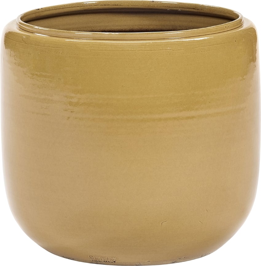 Macetero Glazed Shades, 37 cm, amarillo