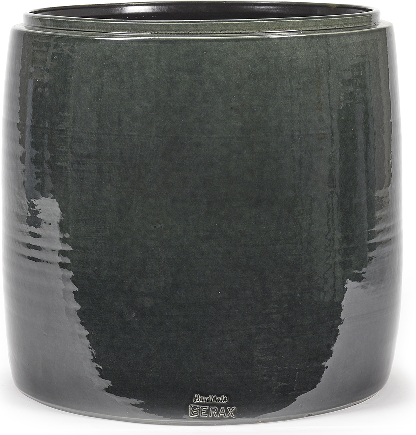 Macetero Glazed Shades, gris oscuro