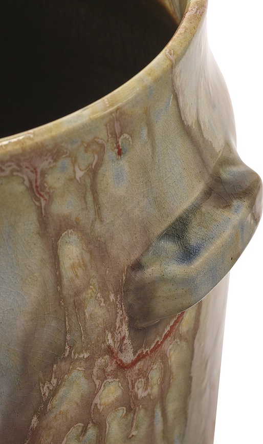 Macetero Mystique, 35 cm, verde y rojo