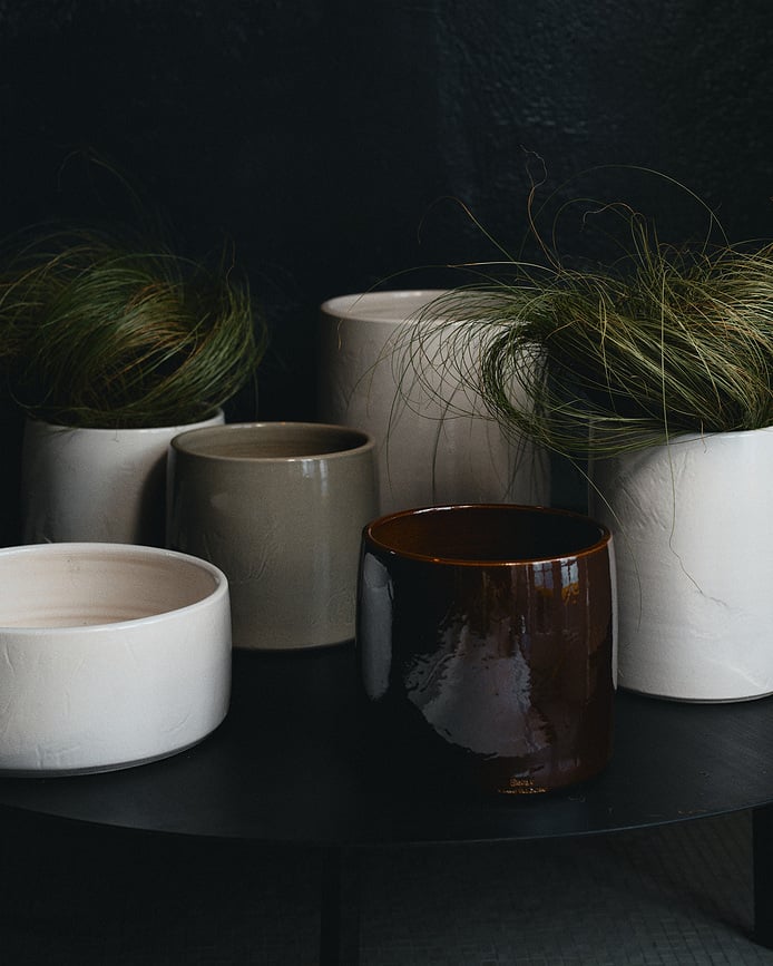 Cubremaceta Vaso, 27 cm, blanca