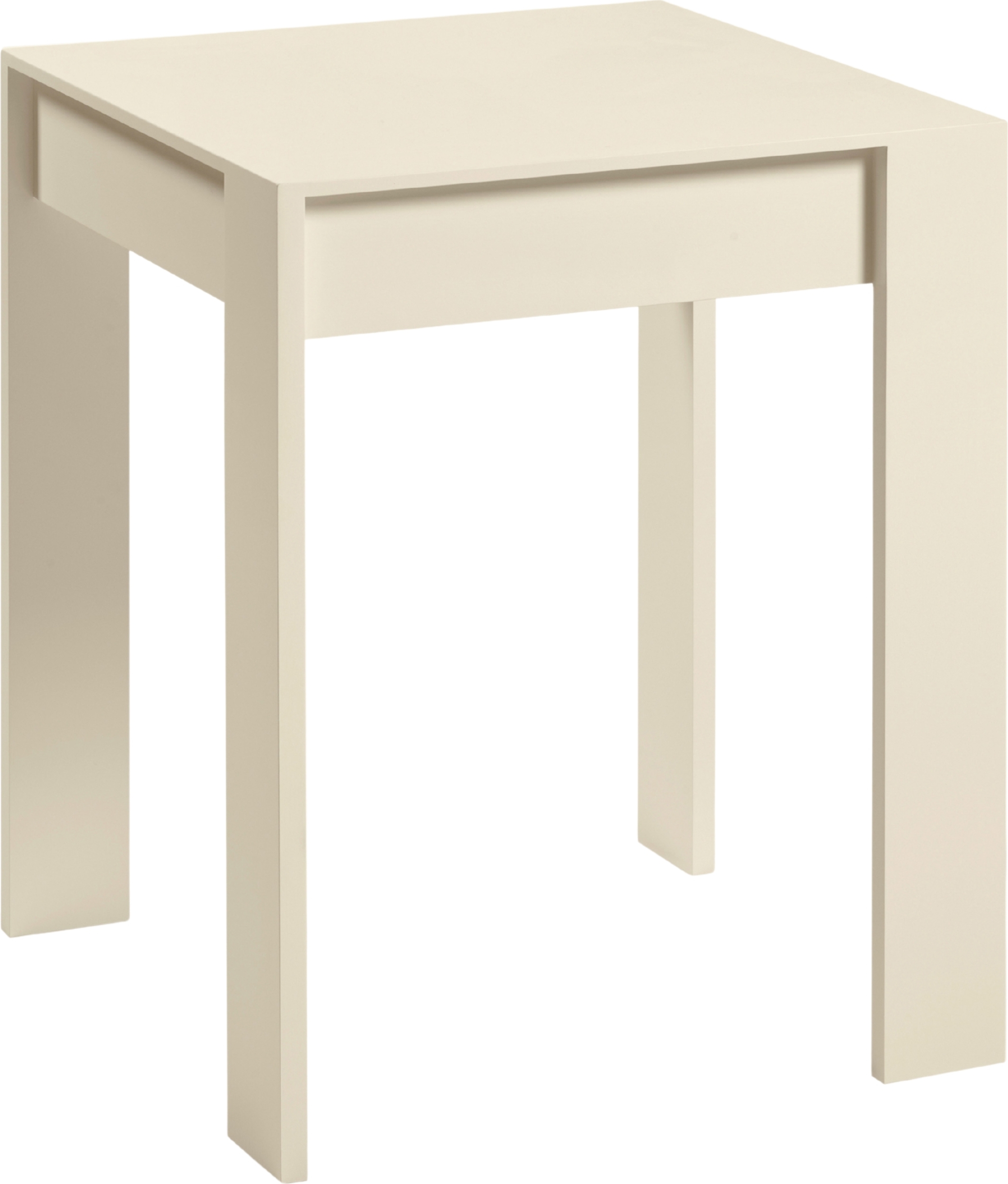 Malé Beistelltisch 56 x 56 cm, cremefarben, Buchenholz