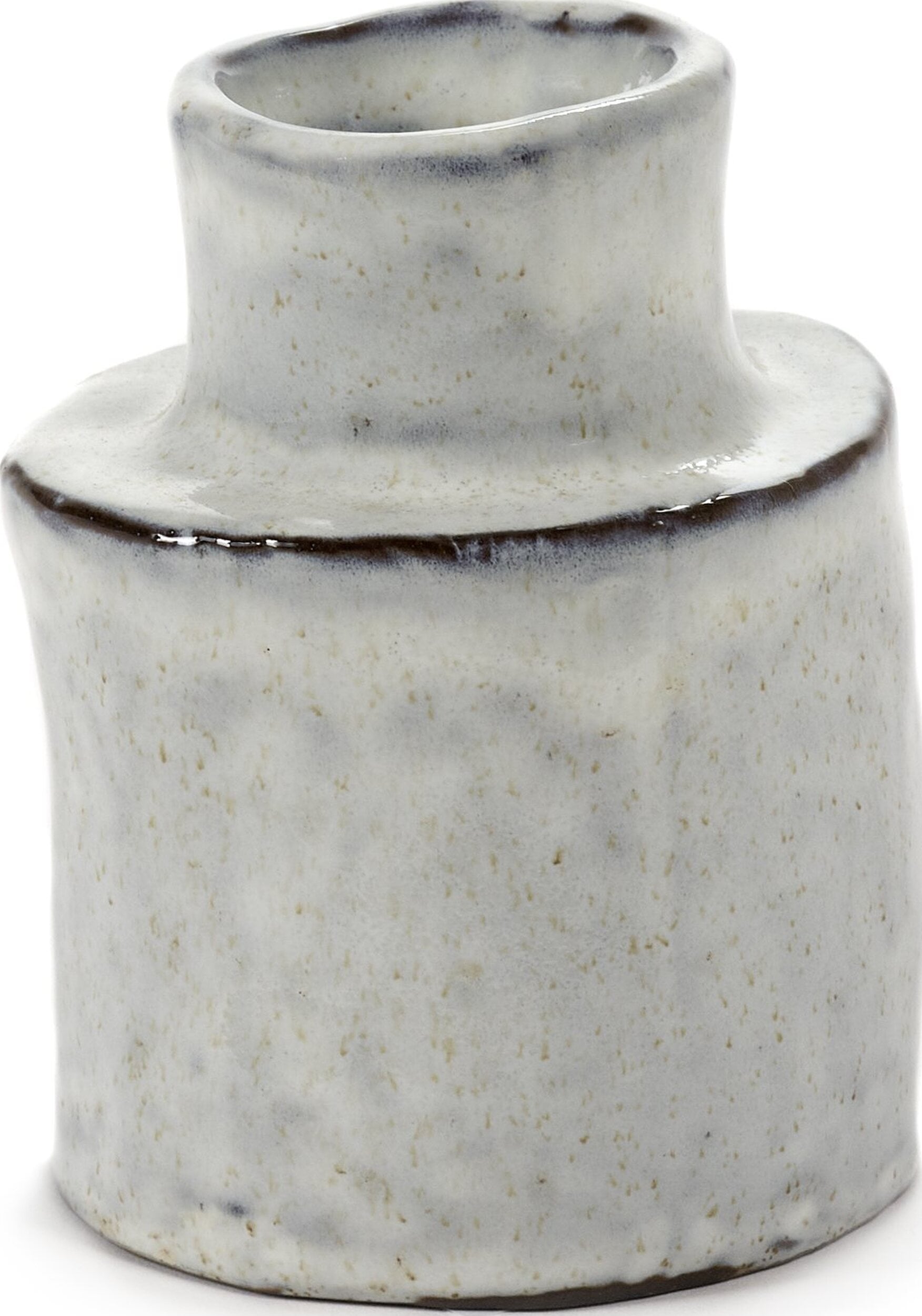 Steingutvasen Marie Vase 10 Cm, Weiß