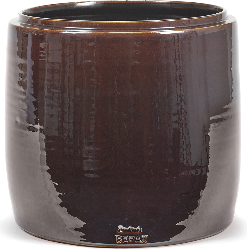 Masca ghiveci Glazed Shades, maro