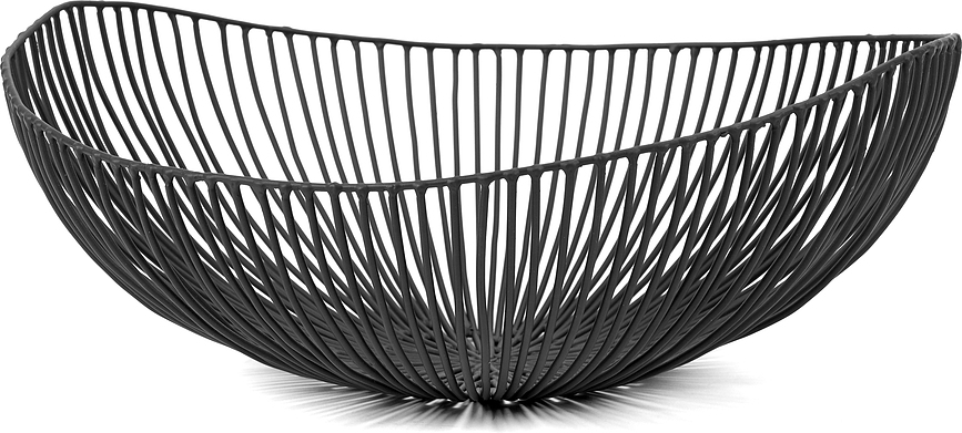 Meo Καλάθι Φρούτων, 37 cm, μαύρο