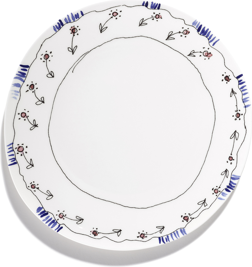 Midnight Flowers Anemone Milk Krožnik za glavno jed, 28 cm